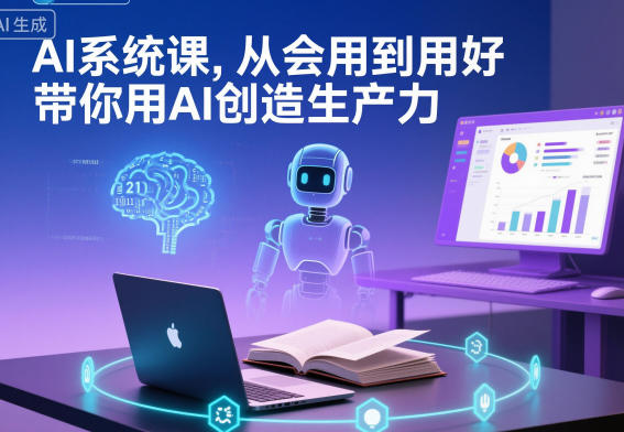 AI系统课，从会用到用好，带你用AI创造生产力-网创百晓生