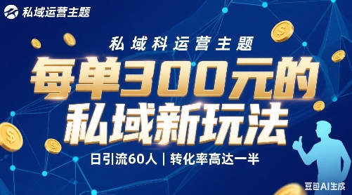 每单3张的私域新玩法日引流60人转化率高达一半、一天5单左右，有手就能做-网创百晓生