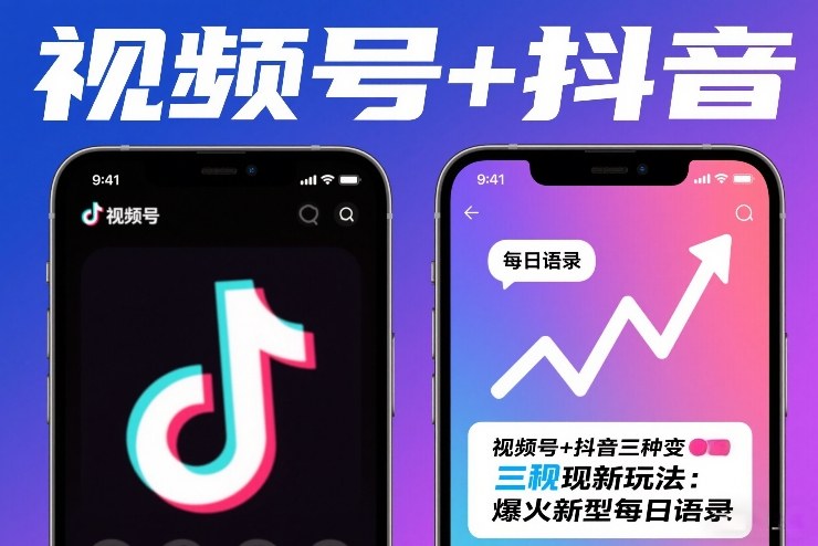 视频号+抖音三种变现新玩法：爆火新型每日语录，賺麻了-网创百晓生