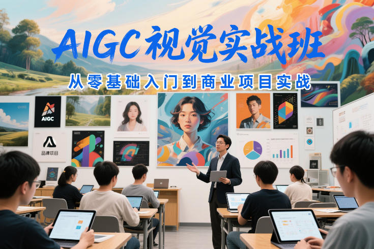 AIGC视觉实战班，从零基础入门到商业项目实战-网创百晓生