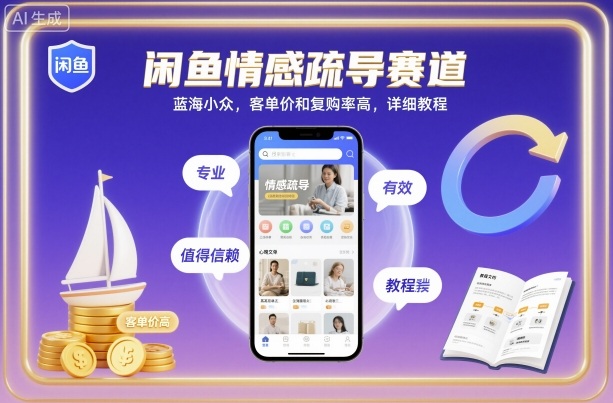 闲鱼情感疏导赛道,蓝海小众,客单价和复购率高,详细教程-网创百晓生