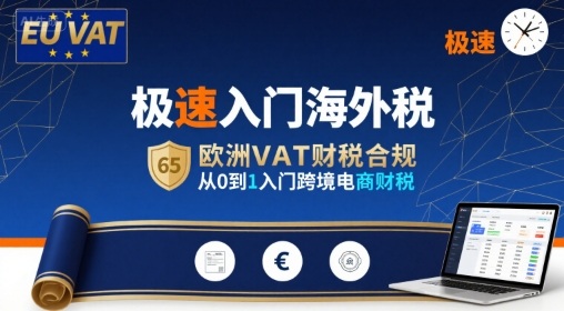 极速入门海外税，欧洲VAT财税合规，从0到1入门跨境电商财税-网创百晓生