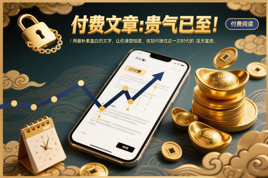 付费文章：贵气已至！用最朴素直白的文字，让你清楚知道，该如何接住这一次时代的泼天富贵-网创百晓生