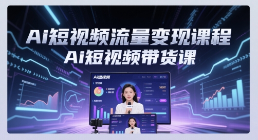 Ai短视频流量变现课程，Ai短视频带货课-网创百晓生