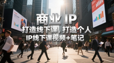 商业IP打造线下课，打造个人 IP线下课视频+笔记-网创百晓生