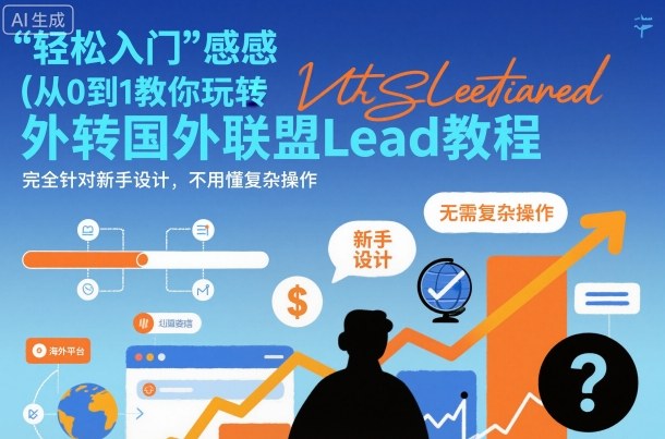 国外联盟賺美刀项目，从0到1教你玩转国外联盟Lead教程，纯新手可操作性100%-网创百晓生
