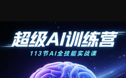 超级AI视频：绘画、带货、职场全场景113节通关课，解锁AI无限可能，开启精彩AI之旅-网创百晓生