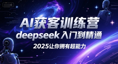 AI获客训练营，deepseek入门到精通，2025让你拥有超能力-网创百晓生