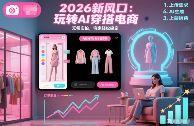 2026新风口：玩转AI穿搭电商，无需实拍，宅家轻松搞定-网创百晓生