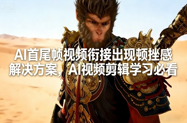 AI首尾帧视频衔接出现顿挫感解决方案，AI视频剪辑学习必看-网创百晓生