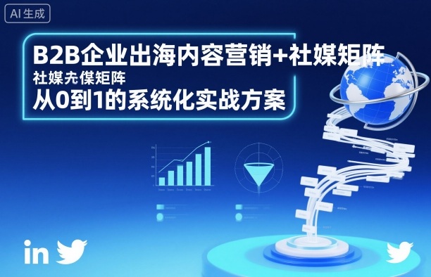 B2B企业出海内容营销+社媒矩阵，从0到1的系统化实战方案-网创百晓生