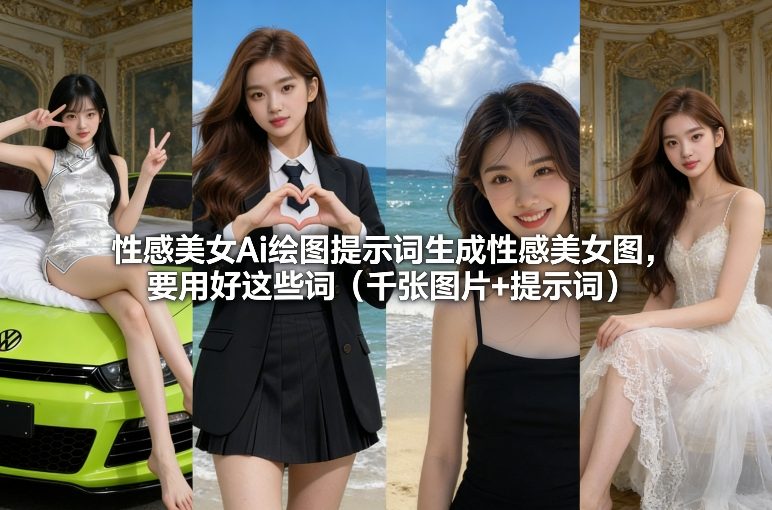 性感美女Ai绘图提示词生成性感美女图，要用好这些词（千张图片+提示词）-网创百晓生