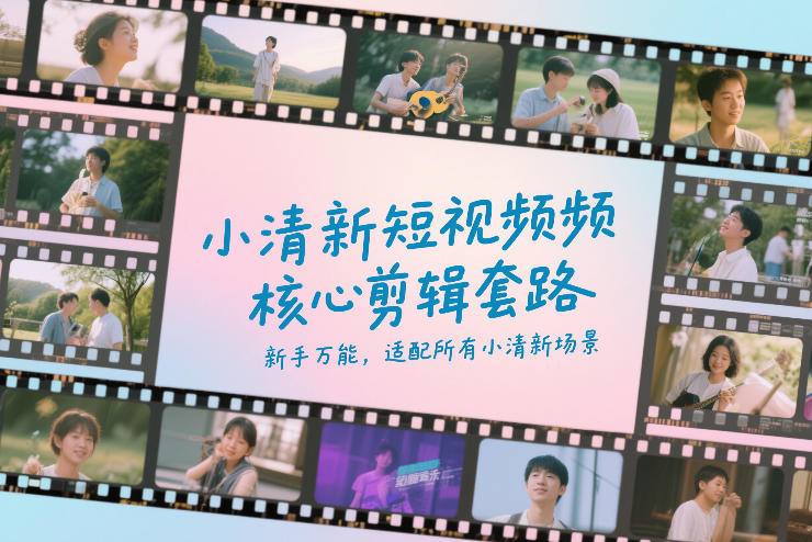 小清新短视频核心剪辑套路，新手万能，适配所有小清新场景-网创百晓生