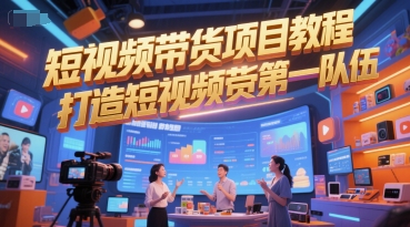 短视频带货项目教程，打造短视频带货第一队伍-网创百晓生