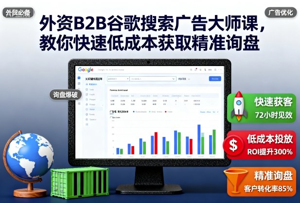 外资B2B谷歌搜索广告大师课，教你快速低成本获取精准询盘-网创百晓生
