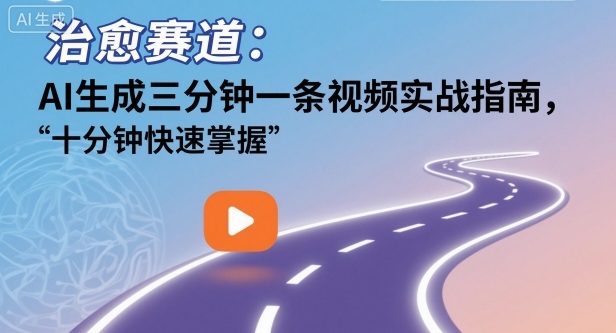 治愈赛道：AI生成三分钟一条视频实战指南，十分钟快速掌握-网创百晓生