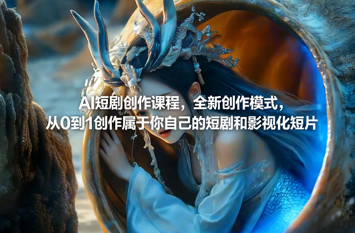 AI短剧创作课程，全新创作模式，从0到1创作属于你自己的短剧和影视化短片-网创百晓生