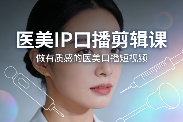 医美IP口播剪辑课，做有质感的医美口播短视频-网创百晓生
