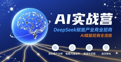 AI实战营：DeepSeek赋能产业商业招商，AI赋能招商全流程-网创百晓生
