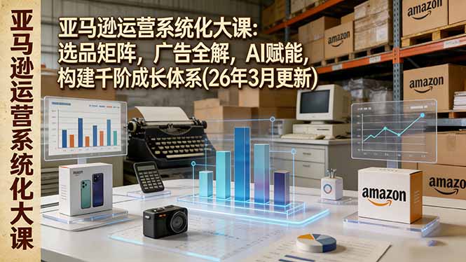 亚马逊运营系统化大课：选品矩阵，广告全解，AI赋能，构建千阶成长体系(26年3月更新-网创百晓生