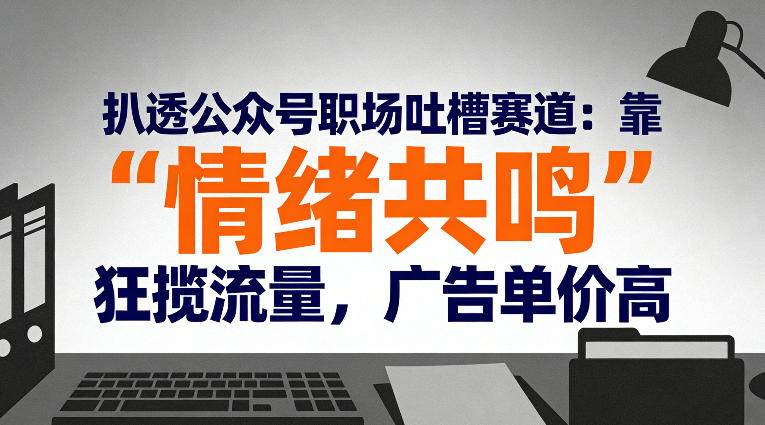 扒透公众号职场吐槽赛道：靠“情绪共鸣”狂揽流量，广告单价高-网创百晓生
