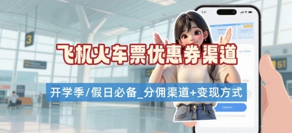 学生党必看！机票火车票优惠券申请渠道 + 项目打法，开学季节日速存-网创百晓生