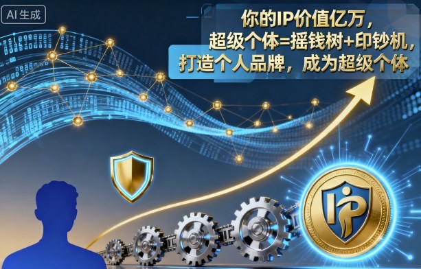 你的IP价值亿万，超级个体=摇钱树+印钞机，打造个人品牌，成为超级个体-网创百晓生