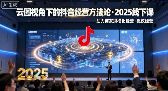 云图视角下的抖音经营方法论，2025线下课，助力商家规模化经营，提效经营（录音+字幕）-网创百晓生