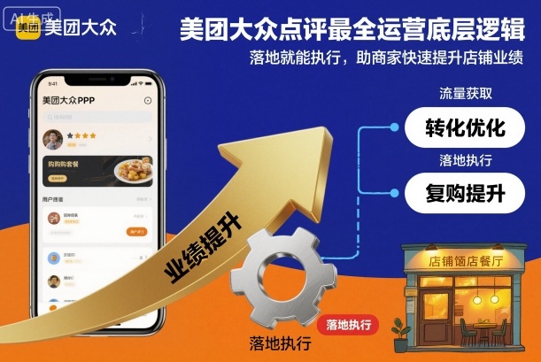 美团大众点评最全运营底层逻辑，落地就能执行，助商家快速提升店铺业绩-网创百晓生