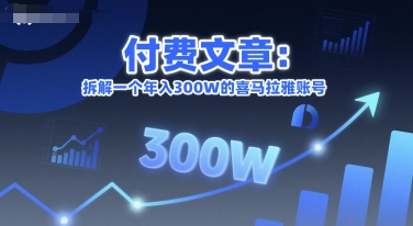 付费文章：拆解一个年入300W的喜马拉雅账号-网创百晓生