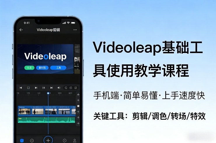 Videoleap基础工具使用教学课程，手机端视频剪辑教学，简单易懂，上手速度快-网创百晓生