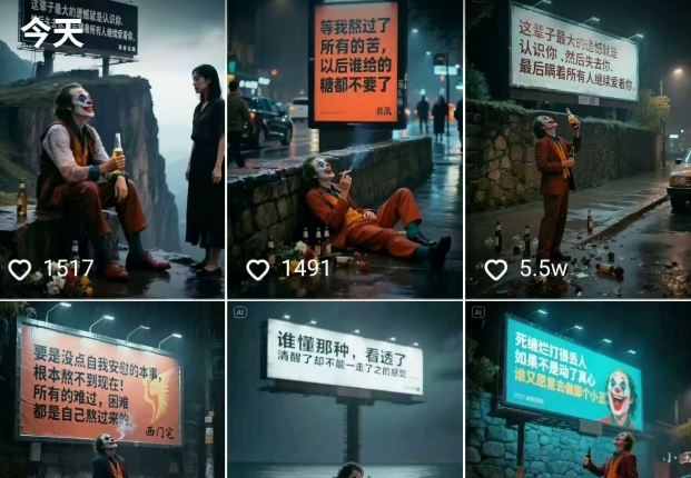 一条视频竟然15W赞！用AI制作小丑自嘲扎心文案视频，当下非常火爆的短视频流量神器-网创百晓生