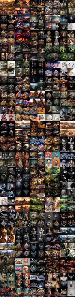 460+专业Midjourney珠宝摄影AI提示词戒指，项链-耳环-手链-宝石等，立即开始创作珠宝艺术-网创百晓生