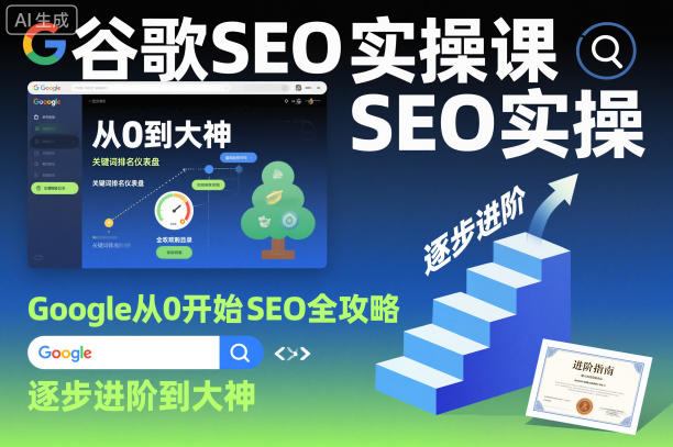 谷歌SEO实操课，Google从0开始SEO全攻略，逐步进阶到大神-网创百晓生