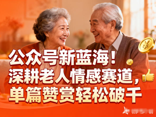 公众号新蓝海！深耕老人情感赛道，单篇赞赏轻松破1k-网创百晓生