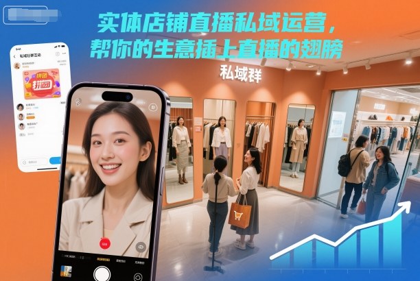 实体店铺直播私域运营，帮你的生意插上直播的翅膀-网创百晓生