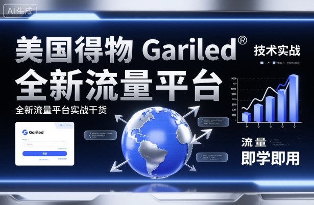 美国得物Gariled技术实战，全新流量平台实战干货，即学即用-网创百晓生