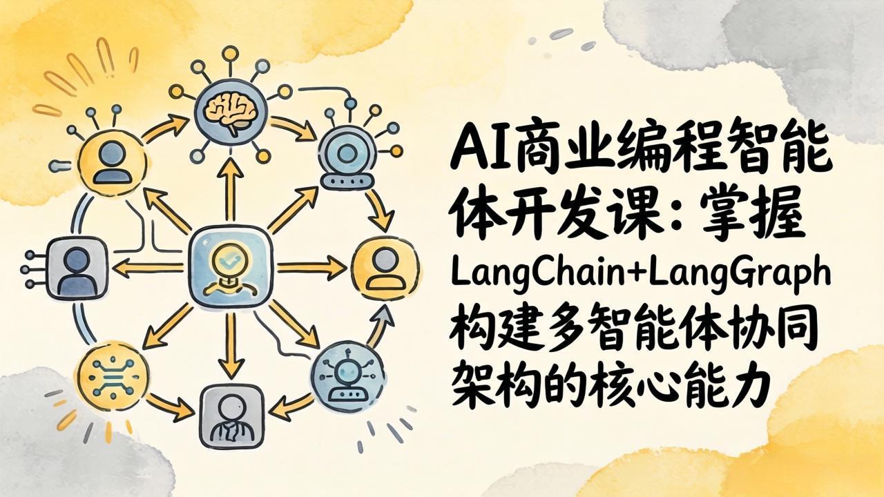 AI商业编程智能体开发课：掌握LangChain+LangGraph构建多智能体协同架构的核心能力-网创百晓生