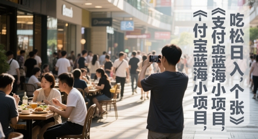 支付宝蓝海小项目，吃饭逛街拍个照，轻松日入1张-网创百晓生