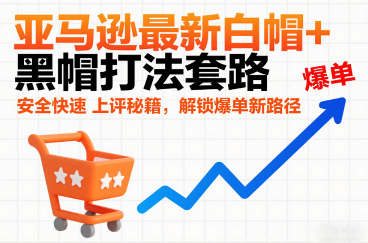 亚马逊最新白帽+黑帽打法套路，安全快速上评秘籍，解锁爆单新路径-网创百晓生