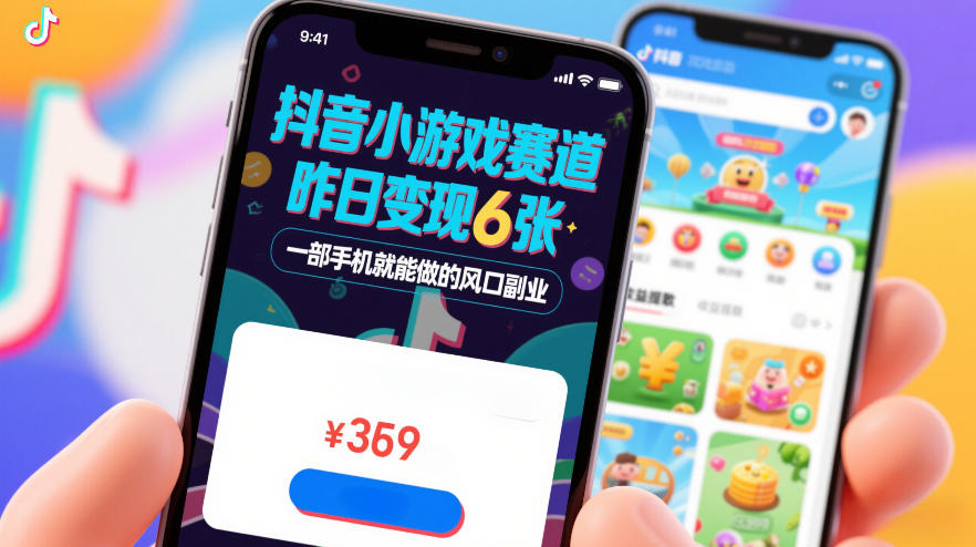 抖音小游戏赛道，昨日变现600+，零基础一部手机就能做的风口副业【揭秘】-网创百晓生
