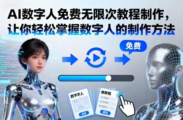 AI数字人免费无限次教程制作，让你轻松掌握数字人的制作方法-网创百晓生
