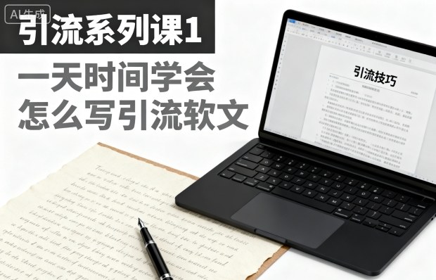 引流系列课1，一天时间学会怎么写引流软文-网创百晓生