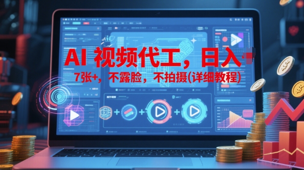 AI视频代工，日入7张+，不露脸，不拍摄(详细教程)-网创百晓生