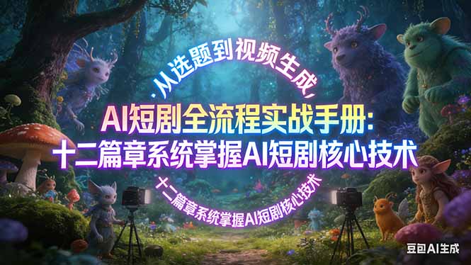 AI 短剧全流程实战手册：从选题到视频生成，十二篇章系统掌握 AI 短剧核心技术-网创百晓生