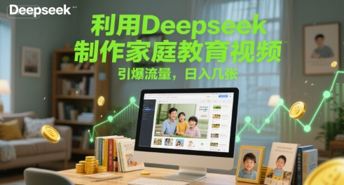 利用Deepseek制作家庭教育视频，引爆流量，日入几张-网创百晓生