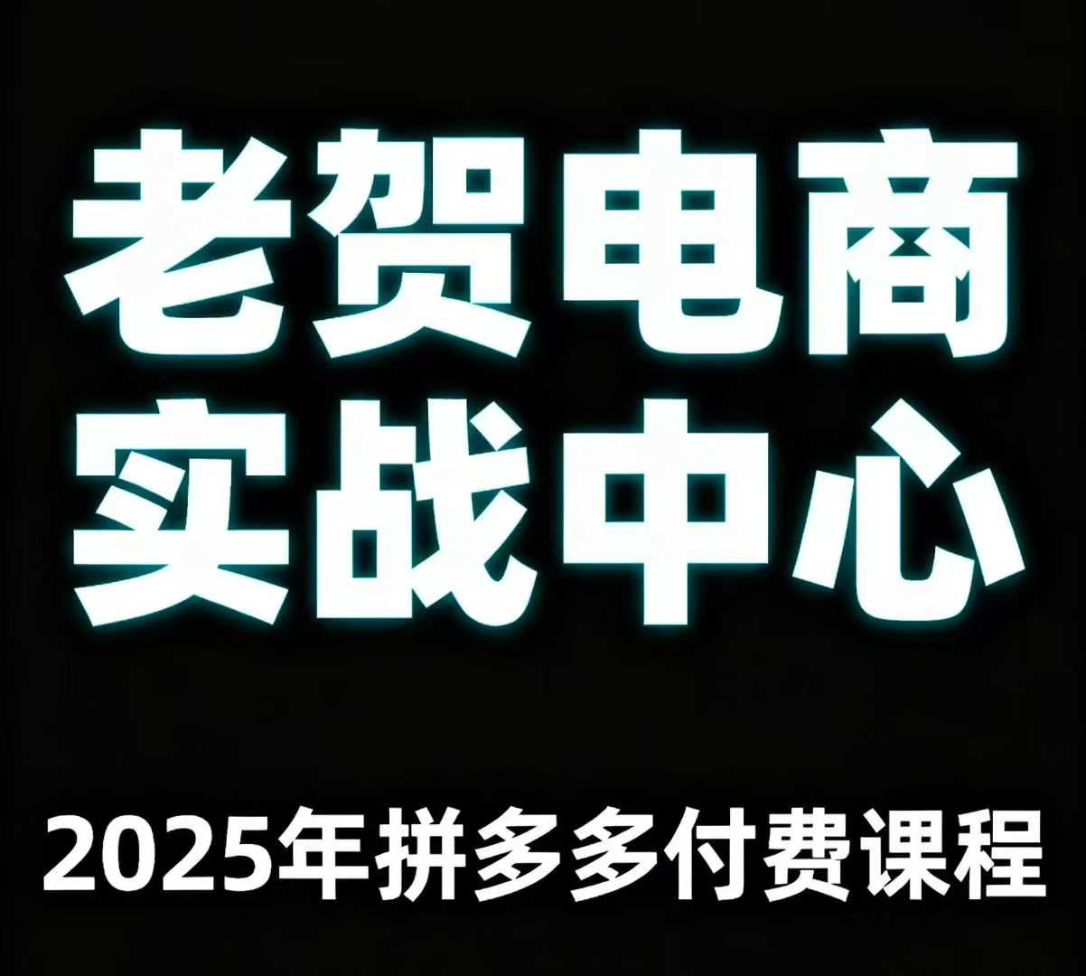 老贺电商2025年拼多多付费课程，用通俗易懂的方法告诉你多多怎么玩-网创百晓生