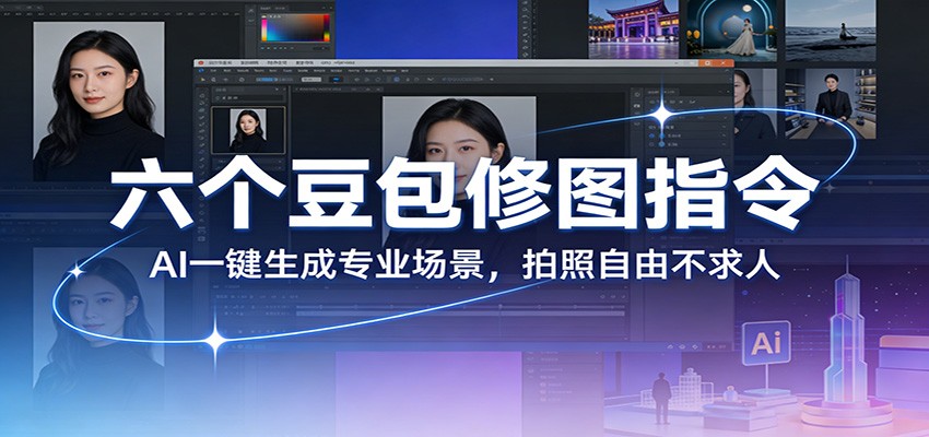 六个豆包修图指令：AI 一键生成专业场景，拍照自由不求人-网创百晓生