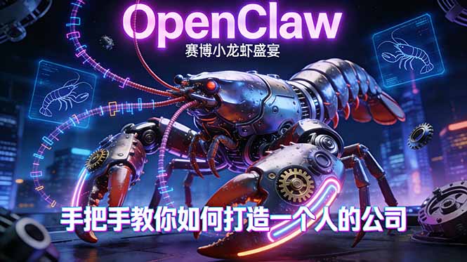 OpenClaw，小龙虾-从产品到爆款的成长之路，手把手教你如何打造一个人的公司-网创百晓生