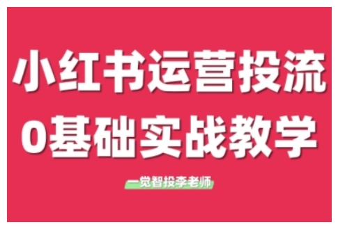 小红书运营投流，小红书广告投放从0到1的实战课，学完即可开始投放（更新）-网创百晓生